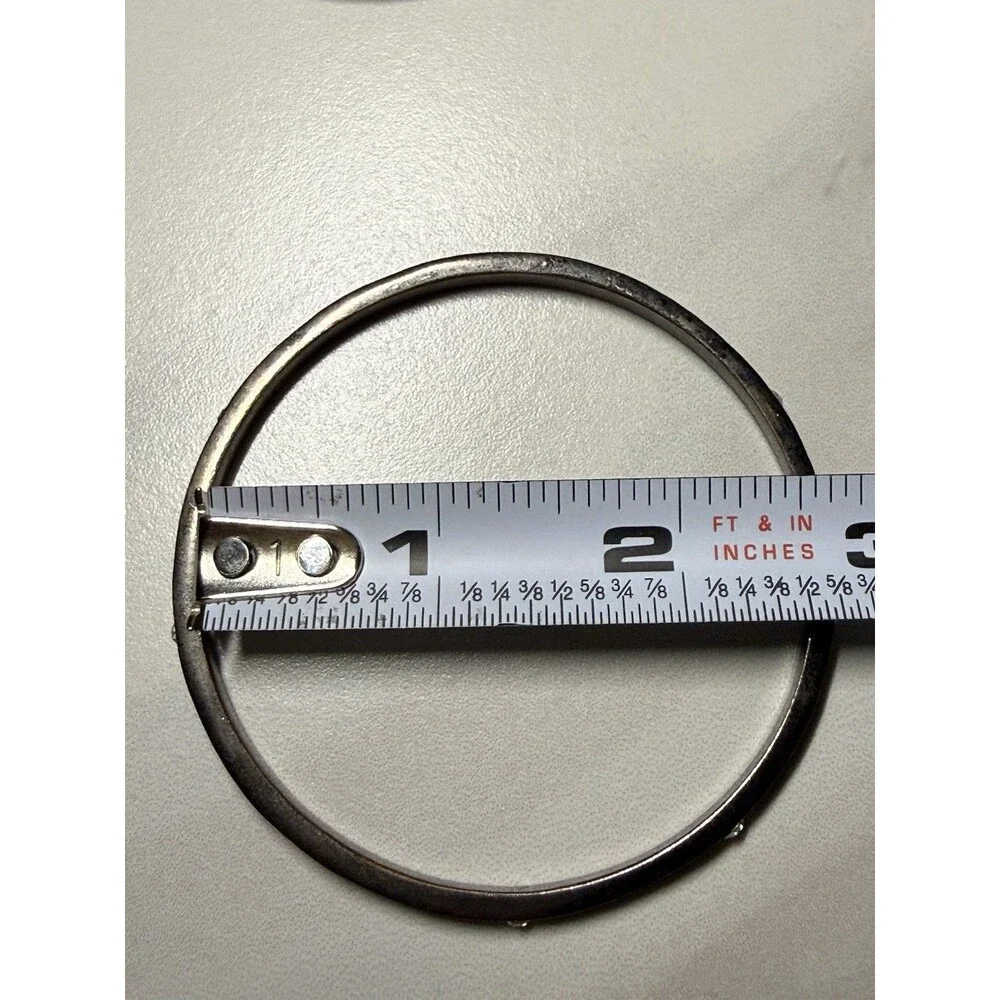 Bebe Vintage Logo Bangle Bracelet Retro Spellout silvertone 90s y2k